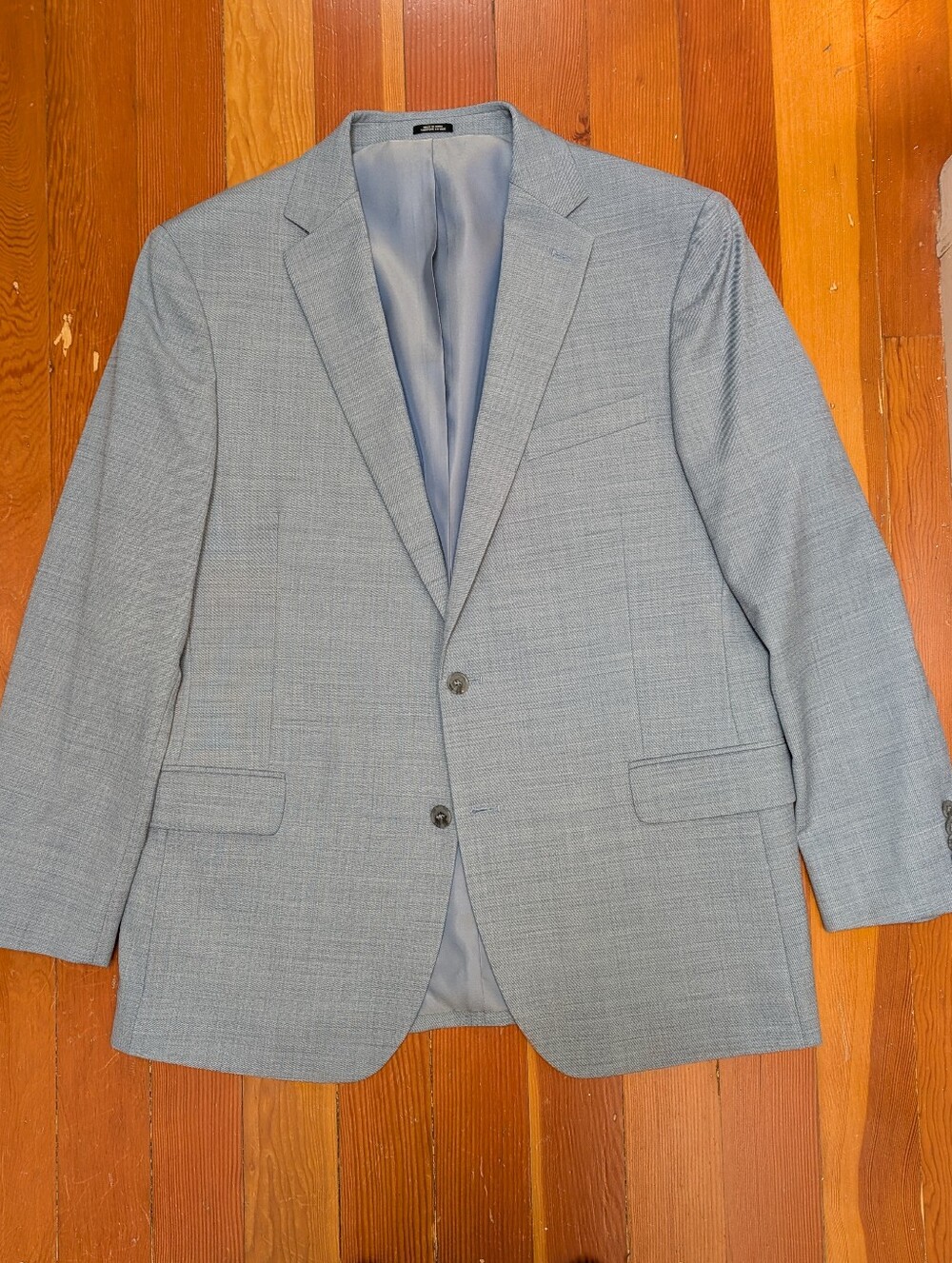 JOE by Joseph Abboud Blue Grey Wool Blend Suit 46L / 40x30 - Never Worn